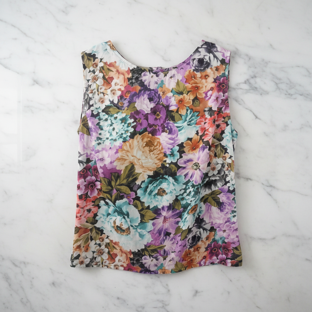 Moodwear Studio Eco-Vero Floral Summer Shell Top - Multicolor