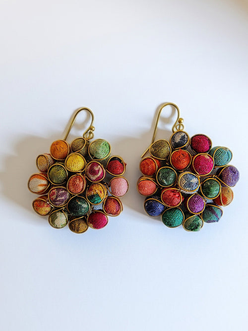 Aasha Kantha Handcrafted Beaded Circle Earrings